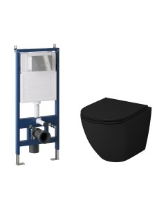 Унитаз подвесной с инсталляцией GR-4455BMS+900.K31.01.000+700.K31.05.10M.10M Grossman