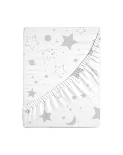 Простыня для малышей Облачко Поплин на резинке 60x120 Stars рез 60/120 8726/2 ПН