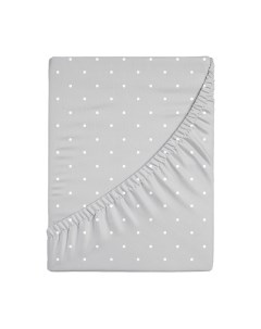 Простыня для малышей Облачко Поплин на резинке 60x120 Grey Dots рез 60/120 8420/1 ПН