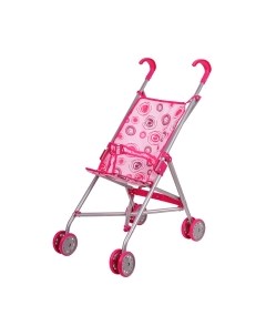 Коляска для куклы Розовые кружочки-1 / 9302-3C Рыжий кот