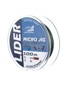 Леска плетеная Fishing Empire Lider Micro Jig X4 0.04мм 100м / MJ-004 Fishing empire