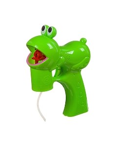 Набор мыльных пузырей Наше Лето. Пистолет для мыльных пузырей. Лягушка / ВВ2782 Bondibon