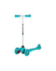 Самокат детский колеса PU пер.120х24 задн.76х24мм бирюзовый 140996 120DISCOKIDS.SGN20 Novatrack