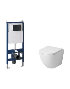 Унитаз подвесной с инсталляцией Grossman GR-4455S+900.K31.01.000+700.K31.04.21M.21M