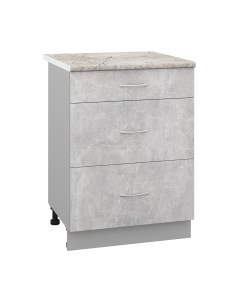 Шкаф-стол кухонный Кортекс-мебель Корнелия Лира НШ60р3ш