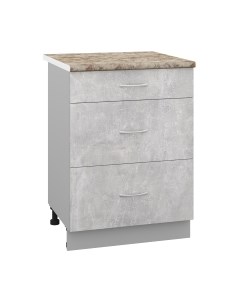 Шкаф-стол кухонный Кортекс-мебель Корнелия Лира НШ60р3ш