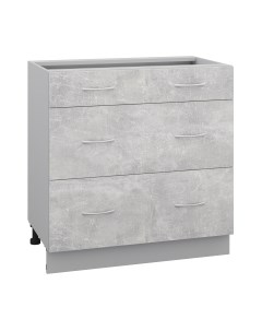 Шкаф-стол кухонный Кортекс-мебель Корнелия Лира НШ80р3ш без столешницы