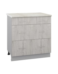 Шкаф-стол кухонный Кортекс-мебель Корнелия Лира НШ80р3ш