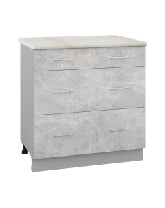 Шкаф-стол кухонный Кортекс-мебель Корнелия Лира НШ80р3ш