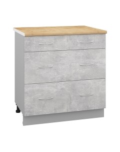 Шкаф-стол кухонный Кортекс-мебель Корнелия Лира НШ80р3ш