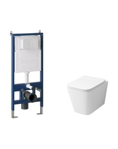 Унитаз подвесной с инсталляцией GR-4441S+900.K31.01.000+700.K31.04.01M.01M Grossman