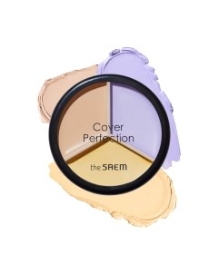 Консилер The Saem Cover Perfection Triple Pot Concealer тон 04 Tone Up Beige The saem