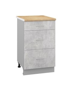 Шкаф-стол кухонный Кортекс-мебель Корнелия Лира НШ50р3ш