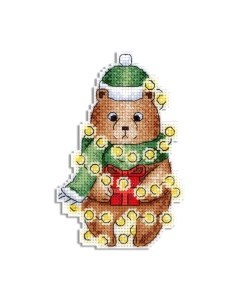 Набор для вышивания Новогодний мишка / Р-872М М.п.студия