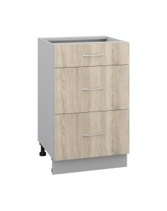 Шкаф-стол кухонный Кортекс-мебель Корнелия Лира НШ50р3ш без столешницы