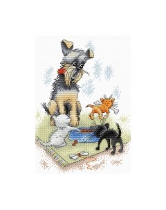 Набор для вышивания Усатый нянь / М-204М М.п.студия