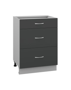 Шкаф-стол кухонный Кортекс-мебель Корнелия Лира НШ60р3ш без столешницы