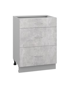 Шкаф-стол кухонный Кортекс-мебель Корнелия Лира НШ60р3ш без столешницы