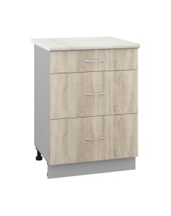 Шкаф-стол кухонный Кортекс-мебель Корнелия Лира НШ60р3ш