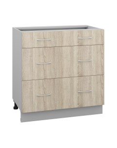 Шкаф-стол кухонный Кортекс-мебель Корнелия Лира НШ80р3ш без столешницы