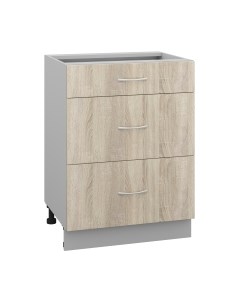 Шкаф-стол кухонный Кортекс-мебель Корнелия Лира НШ60р3ш без столешницы