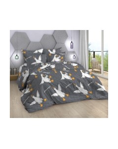 Комплект постельного белья Milanika Гусь-обнимусь Евро Миланика
