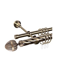 Карниз для штор АС ФОРОС Grace D25К/16Г + наконечники Милано Ас форос