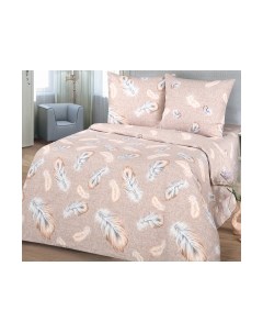 Комплект постельного белья Milanika Перья 2сп с европростыней Миланика