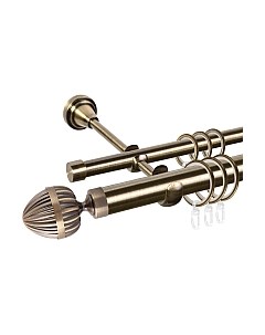 Карниз для штор АС ФОРОС Grace D25Г/16Г составной + наконечники Милано Ас форос