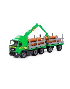 Лесовоз игрушечный Полесье с прицепом / 58348