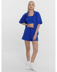 Комплект женский (жакет, шорты) в синем цвете Mark formelle