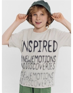 Футболка для мальчиков серая с печатью Mark formelle