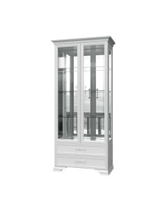 Шкаф с витриной Bravo Мебель Грация 2 дверный 4 стекла 91.5x47x217.5 Bravo мебель