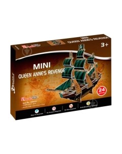 Конструктор CubicFun Корабль Месть Королевы Анны Мини / S3031h Cubicfun