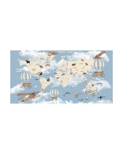 Фотообои листовые Citydecor Детская Карта мира 81