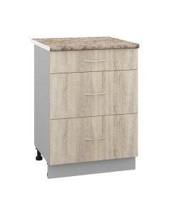 Шкаф-стол кухонный Кортекс-мебель Корнелия Лира НШ60р3ш