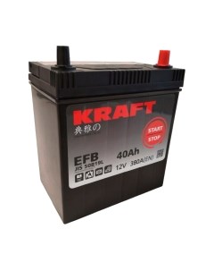 Автомобильный аккумулятор KrafT EFB Asia 40 JR / EFB-B20 Kraft