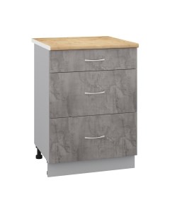 Шкаф-стол кухонный Кортекс-мебель Корнелия Лира НШ60р3ш