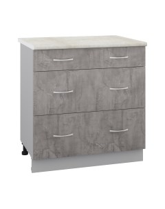 Шкаф-стол кухонный Кортекс-мебель Корнелия Лира НШ80р3ш