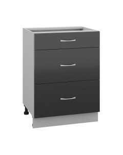 Шкаф-стол кухонный Кортекс-мебель Корнелия Лира НШ60р3ш без столешницы