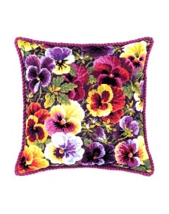 Набор для вышивания Подушка Роскошные анютки / 1999 Риолис