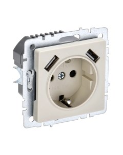 Розетка IEK Brite BR-R14-16-U21-D31-K10 Iek