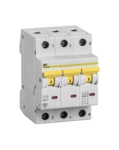 Выключатель автоматический IEK ВА 47-60M 3п 10А C / MVA31-3-010-C Iek