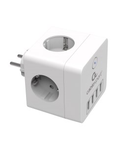 Электроразветвитель Cablexpert CUBE-4-U4-W
