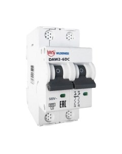 Выключатель автоматический Wilderness DAW2-6DC 2P 2A х-ка C 6kA 500В DC (R) / DAW2-6DC-2-C002
