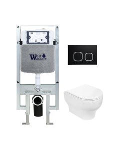 Унитаз подвесной с инсталляцией WeltWasser Amberg 497 ST+Erlenbach 004 GL-WT+ Amberg RD-BL Weltwasser