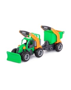 Трактор игрушечный Полесье с полуприцепом ГрипТрак / 37381
