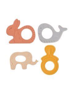 Набор прорезывателей для зубов Крошка Я Заяц, слон, кит, бутылочка / 10419812 Крошка я