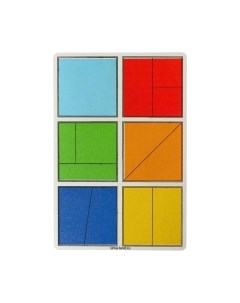 Развивающая игра Квадраты 1 уровень. 6 квадратов / 7059360 Лесная мастерская