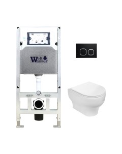 Унитаз подвесной с инсталляцией WeltWasser Amberg 506 ST+Erlenbach 004 GL-WT+ Amberg RD-BL Weltwasser